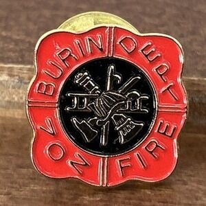 Burin Volunteer Fire‎ Department Metal Lapel Pin Badge Firefighter Collectible